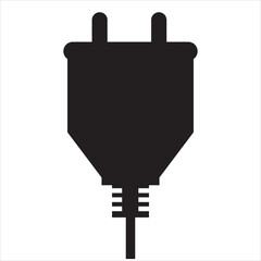 Electric or energy connection icon vector . Electric socket with a plug. Electric plug icon on a white background. vector illustration.
