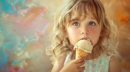 child eat ice cream