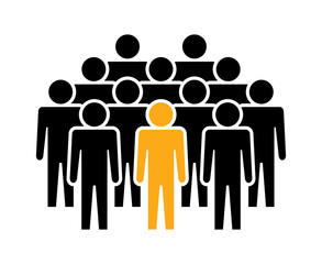 Symbol, ikona ludzi. Plik wektorowy.