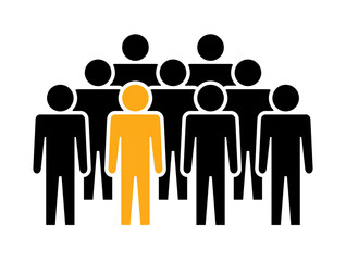 Symbol, ikona ludzi. Plik wektorowy.