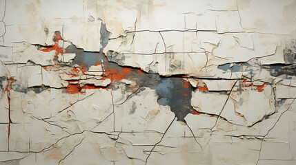 Abstract Cracked Concrete Wall Highly Textured Detailed Background