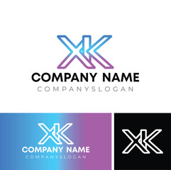XK initial logo design 