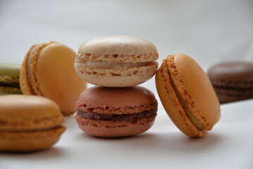 macaroons on a wooden table