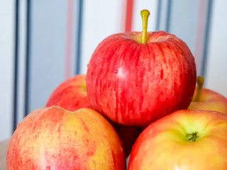 Juicy Apple Trio. Three vibrant apples, perfect for dietary and wellness content.