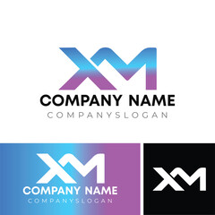 XM Initial logo design 
