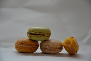 macaroons on a wooden table