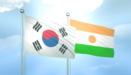 South Korea and Niger Flag Together A Concept of Relations