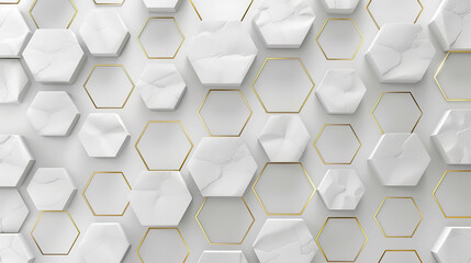 Abstract hexagon background. hexagon concept design abstract technology background.  white hexagon gold light effect white background.