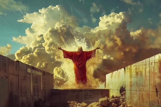 A modern twist on the concept of God, portrayed in a unique and thought-provoking way