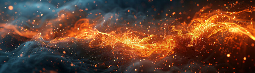 A mystical fire creature composed of swirling embers and sparks
