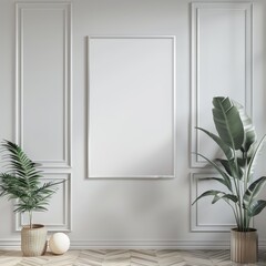 Frame mockup in the modern interior background