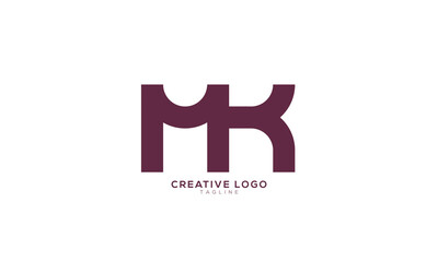 MK Abstract initial monogram letter alphabet logo design