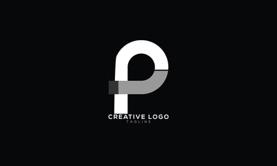 PJ JP Abstract initial monogram letter alphabet logo design