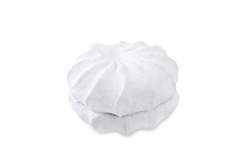 Apple zephyr, marshmallow on a white isolated background