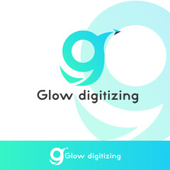 G logo Glow logo Digitizing logo