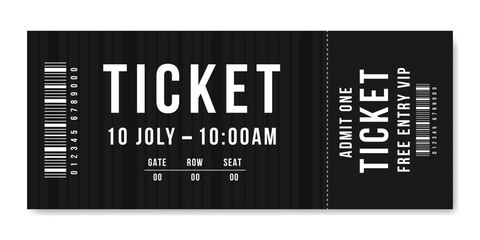 Ticket design template. Ticket for event or program access.