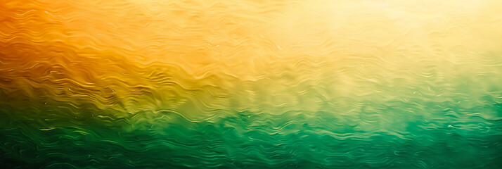 soothing horizontal gradient of saffron and emerald green, ideal for an elegant abstract background