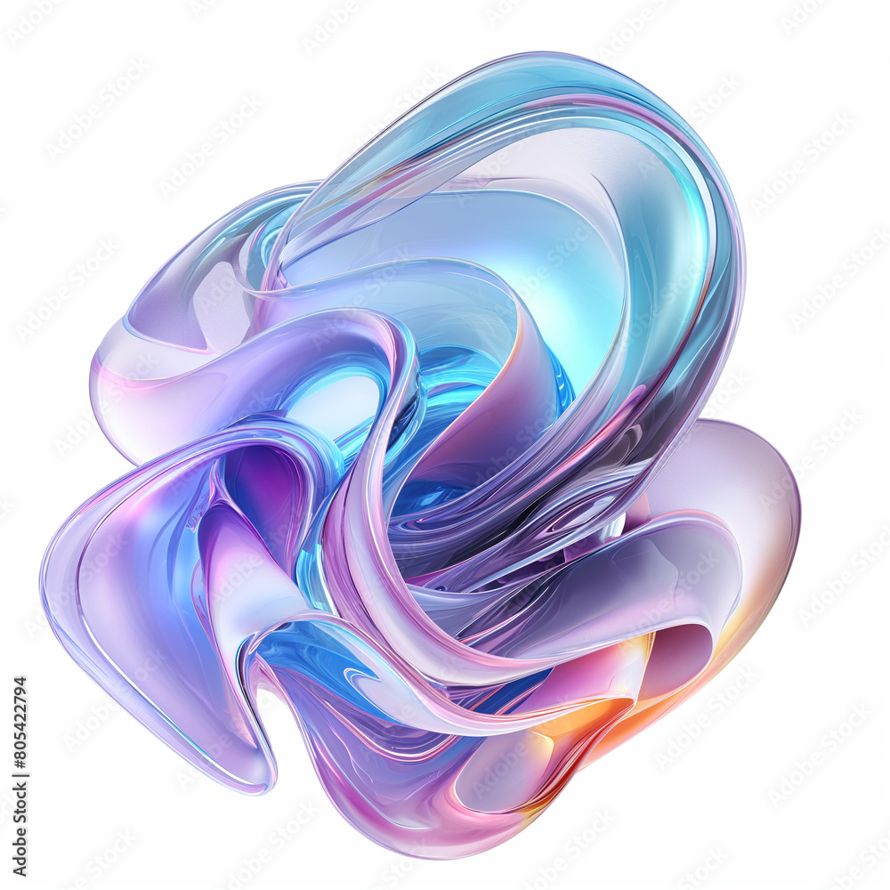 Poster fluid round 3d shape of liquid splash of holographic glass in motion. iridescent liquid sphere.