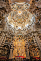 Fototapeta premium Ceiling of San Luis de los Franceses church, in Baroque style, Seville, Spain.