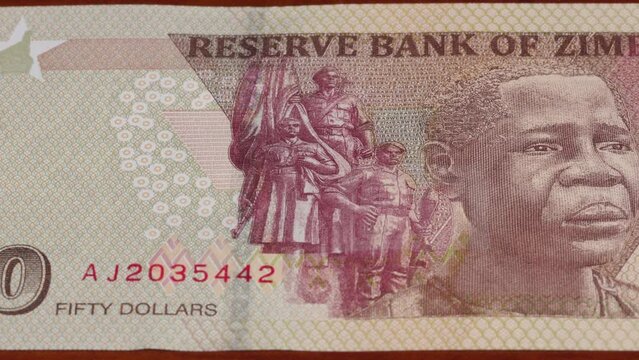 50 Zimbabwe dollars national currency legal tender banknote bill bank 1