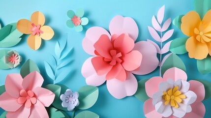 Elegant Paper Flower Collection. Flower paper style