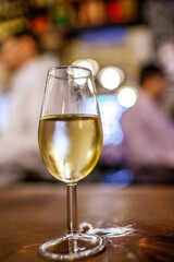 Close-Up of a Fino Sherry Glass in a Seville Tavern