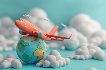 plane trip vacation flight background