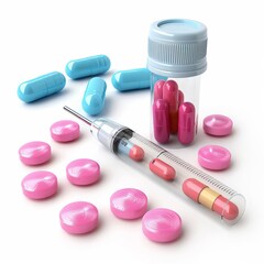 hormone therapy icon on white