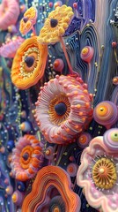 A beautiful, vibrant underwater ocean garden with sea life and coral. 