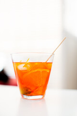 Glass of spritz, typical Venetian aperitif