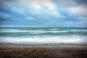 Winter Waves at Almeria, Andalusia, Spain