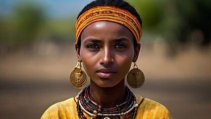 Ethiopian Woman in Traditional Dress