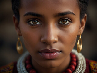 Ethiopian Woman in Traditional Dress