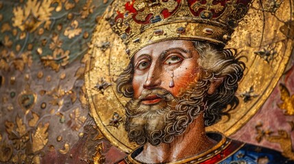 Obraz premium painting of an ancient medieval king