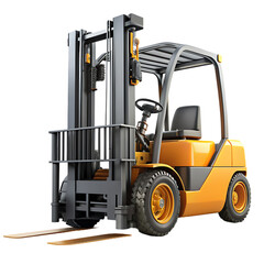 Forklift isolated