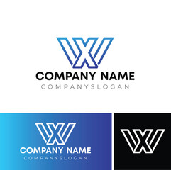 Obraz premium XW initial logo design 