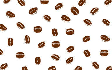 Coffee beans pattern background. coffee beans background. Coffee beans wallpaper. Coffee Beans Illustration for packaging. 