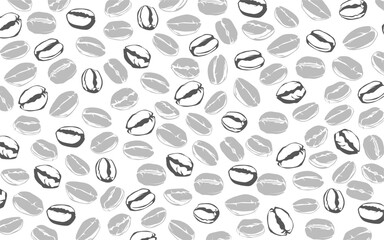 Coffee beans pattern background. coffee beans background. Coffee beans wallpaper. Coffee Beans Illustration for packaging. 