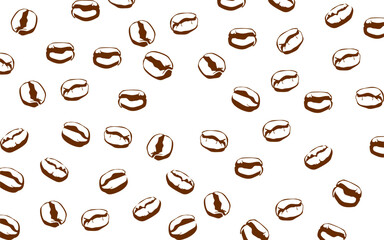 Coffee beans pattern background. coffee beans background. Coffee beans wallpaper. Coffee Beans Illustration for packaging. 
