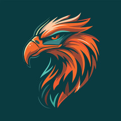 Eagle sports mascot vector illustration