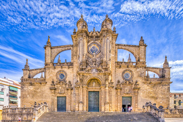 Facade of the Cathedral, Jerez de la Frontera, Spain.