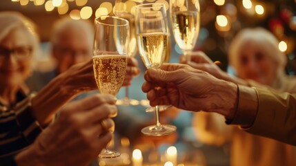 The Toast with Sparkling Champagne