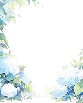 A beautiful watercolor painting of a floral frame