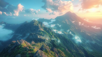 Mountains Breathtaking Scenery: A neon photo capturing the breathtaking scenery of mountains