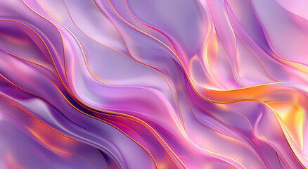 Obraz premium A purple and gold wave pattern background with a gold and purple hue. The pattern is very smooth and flowing