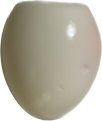The whole hard boiled egg with egg yolk inside isolates on white background