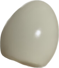 The whole hard boiled egg isolates on white background 