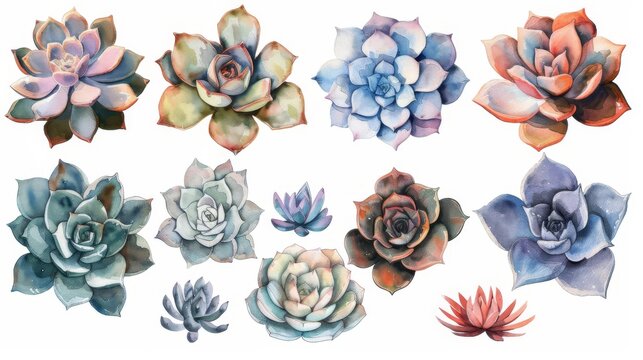 The image shows a variety of succulents, which are popular plants due to their low-maintenance requirements and attractive appearance.