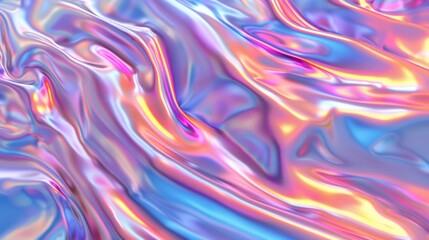 Close up of a crumpled piece of iridescent background