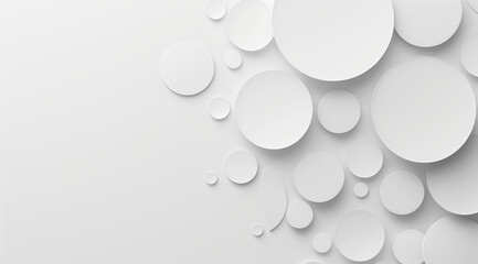 Abstract white background with a lot of circles